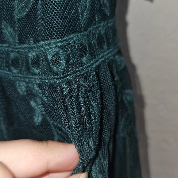 Haute monde emerald hunter green laceskater dress medium light my fire style